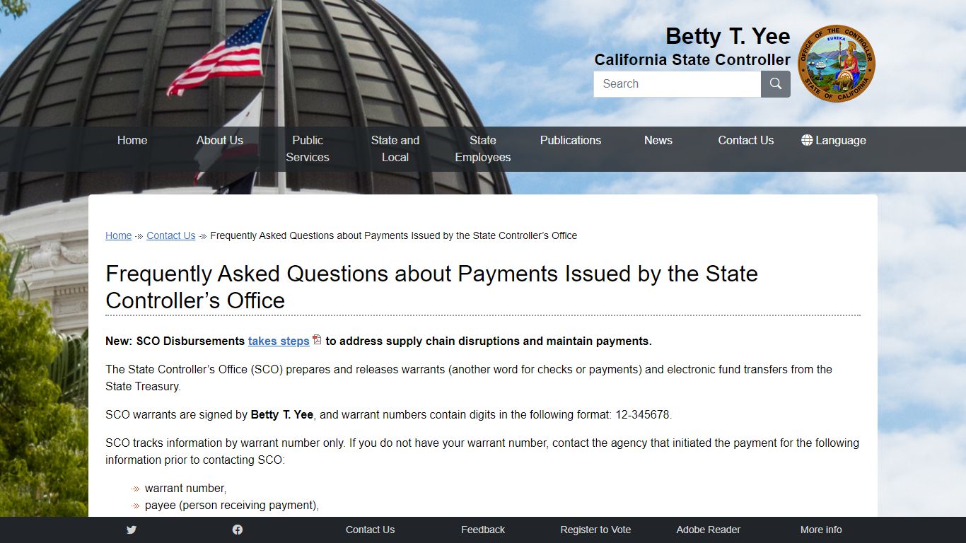 Frequently Asked Questions about Payments Issued by the State ...